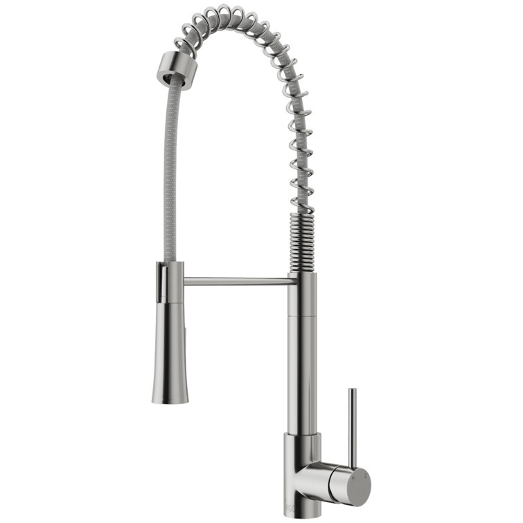 Matte Black Pull-Down Sprayer Kitchen Faucet with Lever Handle