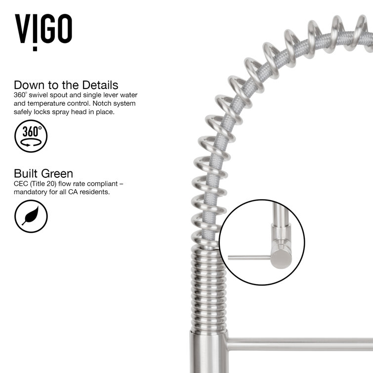 Stainless Steel Pull-Down Kitchen Faucet with Soap Dispenser