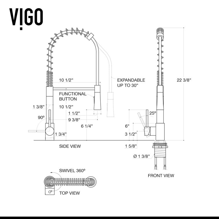 Stainless Steel Modern Pull-Down Kitchen Faucet with Brass Handle