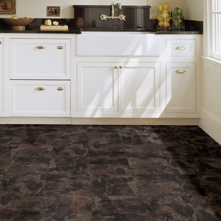 Brownstone 12'' x 12'' Peel and Stick Vinyl Floor Tiles