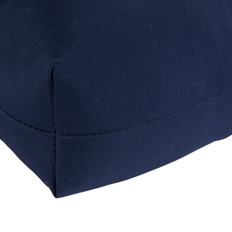 Navy Blue Polyester High Back Outdoor Chair Cushion