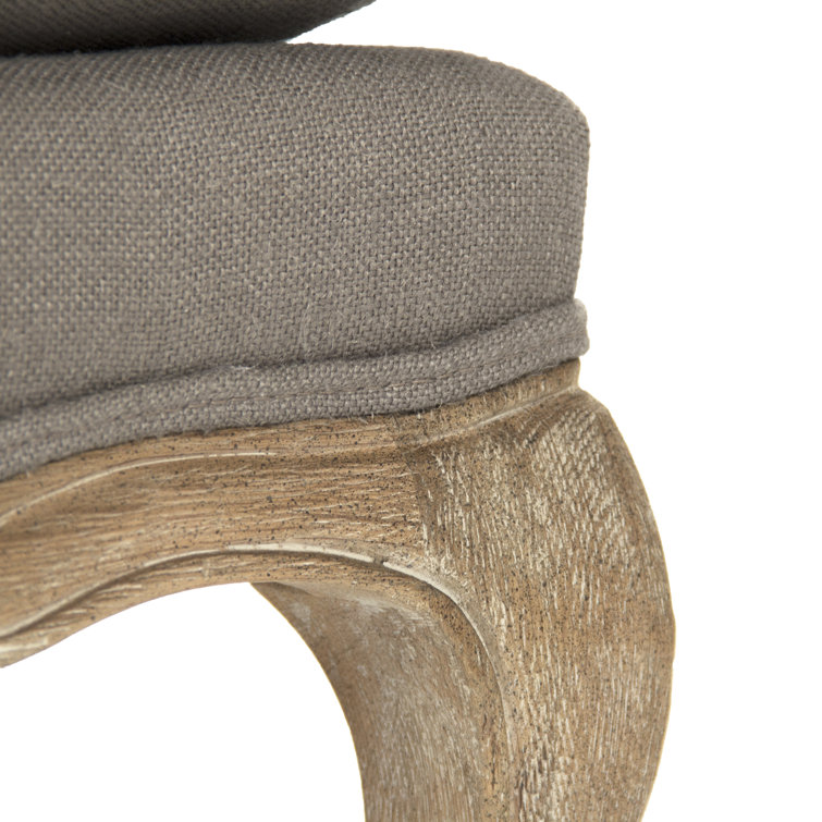 Limed Grey Oak Frame with Grey Linen Upholstery Settee