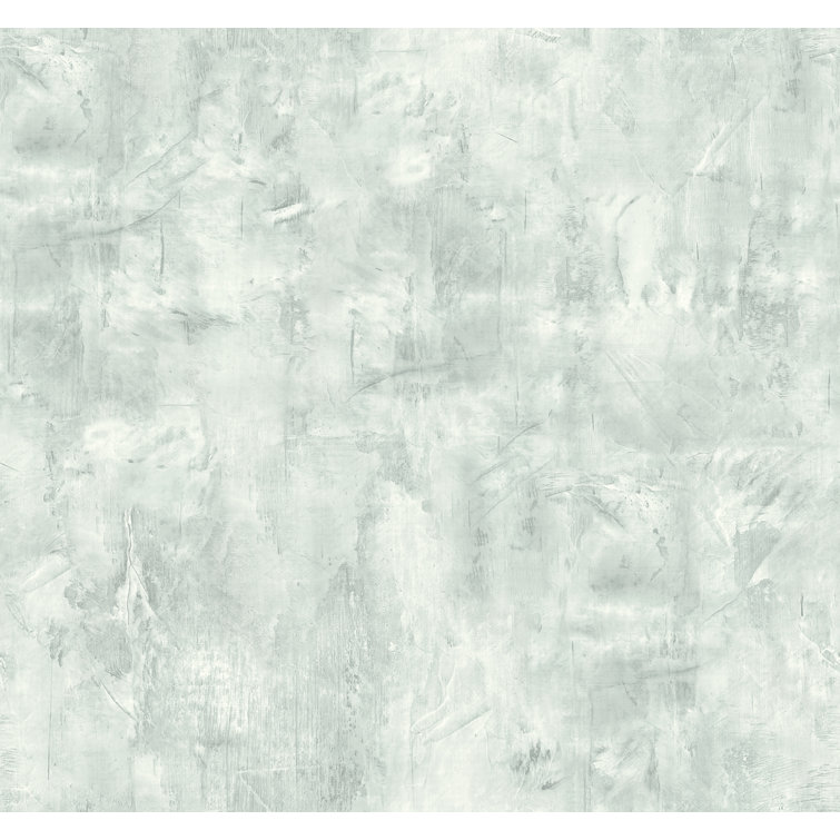 Green Mist Abstract Faux Plaster Non-Pasted Wallpaper Roll