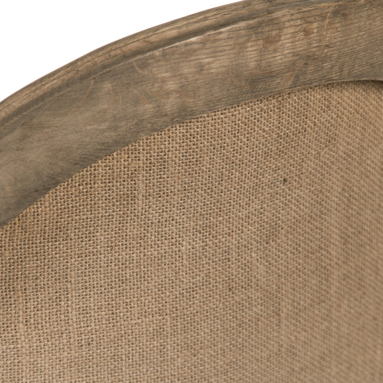 Arvidson Brown Faux Leather and Oak Armchair