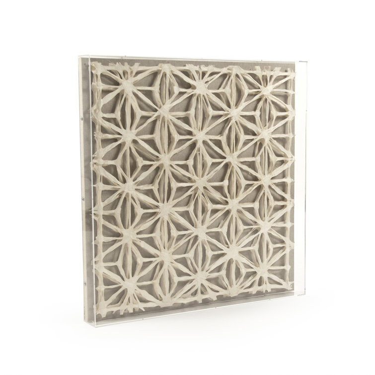 Geometric Patterned Paper Artwork in Acrylic Frame