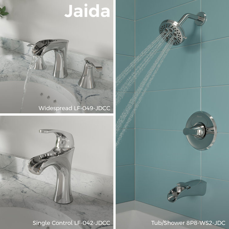 Jaida Sleek Polished Chrome Waterfall Bathroom Faucet