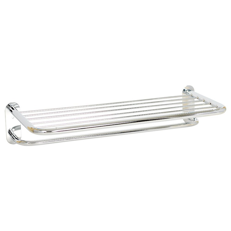 Zenith Chrome Wall Mounted Hotel Style Towel Shelf