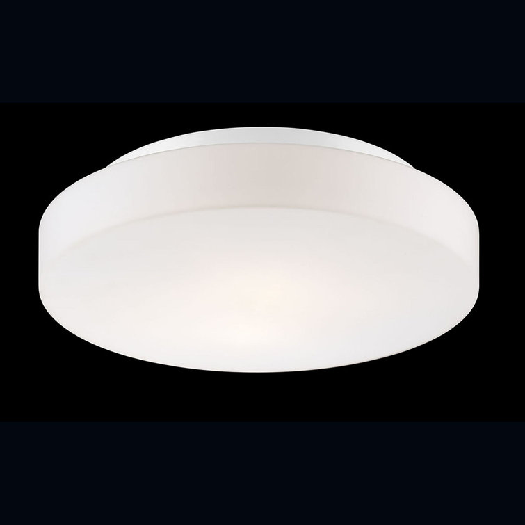 Eurofase Ramata 2-Light Opal White Glass Drum Flush Mount