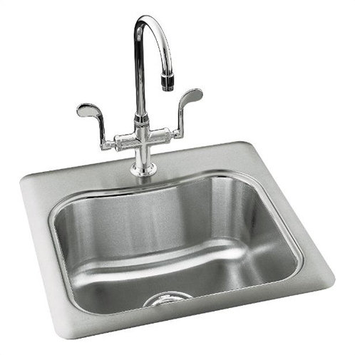 Stainless Steel Single Bowl Drop-In Bar Sink