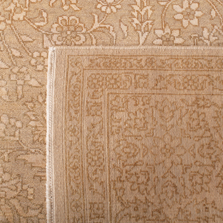 Madison Gold 4' x 6' Hand-Knotted Vintage Wool Area Rug
