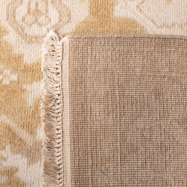 Tobacco Wool Hand-Knotted Rectangular Area Rug