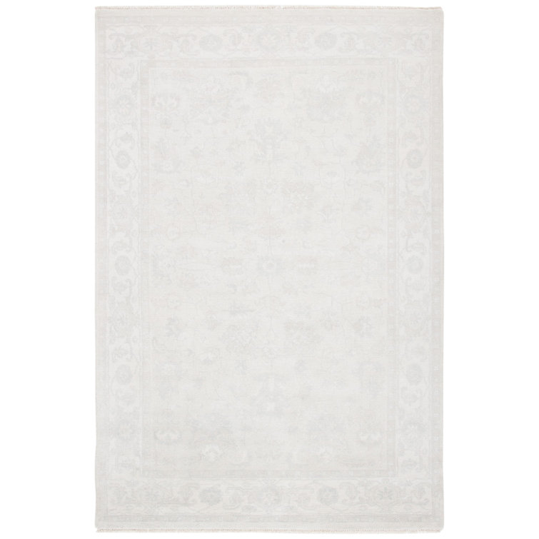 Dorset Fog Floral Hand-Knotted Wool Area Rug, 6' x 9'