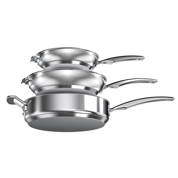 Stainless Steel 11-Piece Non-Stick Nesting Cookware Set