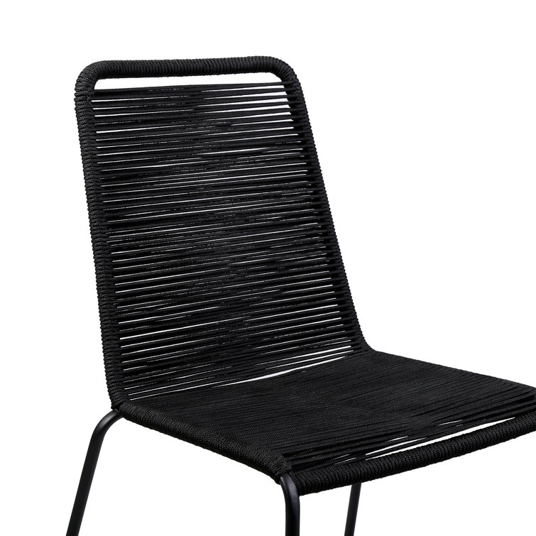 Dark Eucalyptus and Black Metal 4-Person Outdoor Dining Set with Cushions
