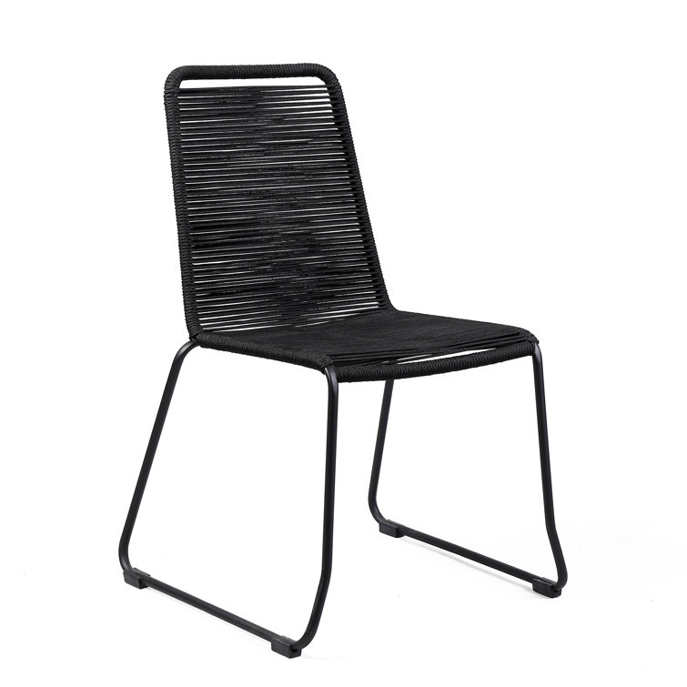 Dark Eucalyptus and Black Metal 4-Person Outdoor Dining Set with Cushions