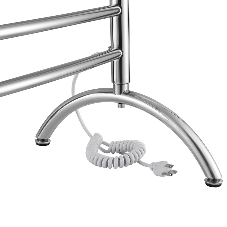Polished Stainless Steel Wall Mounted 8-Bar Towel Warmer