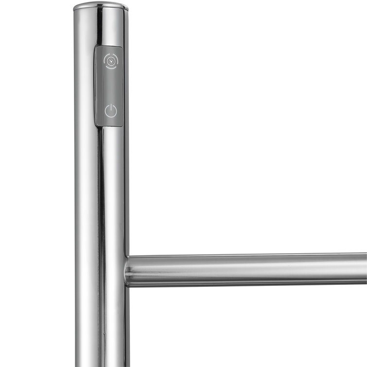 Polished Stainless Steel Wall Mounted 8-Bar Towel Warmer