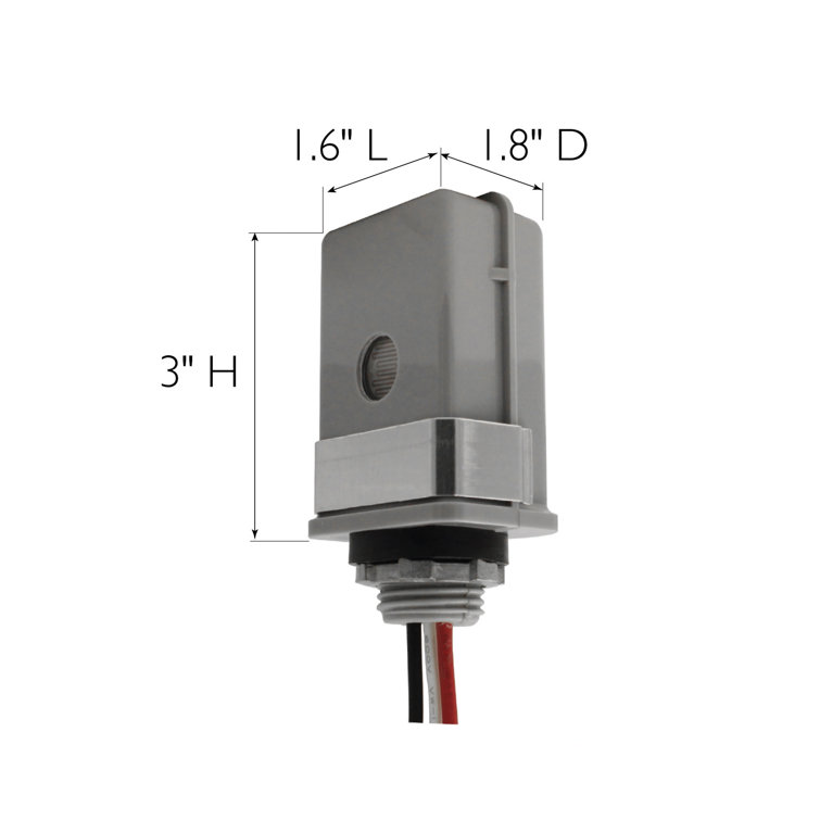 Gray Hardwired Outdoor Photocontrol Sensor