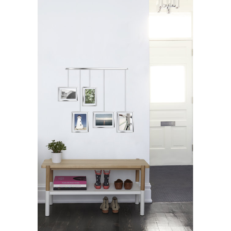 Chrome Floating Wall-Mounted 4x6 Picture Frame Set