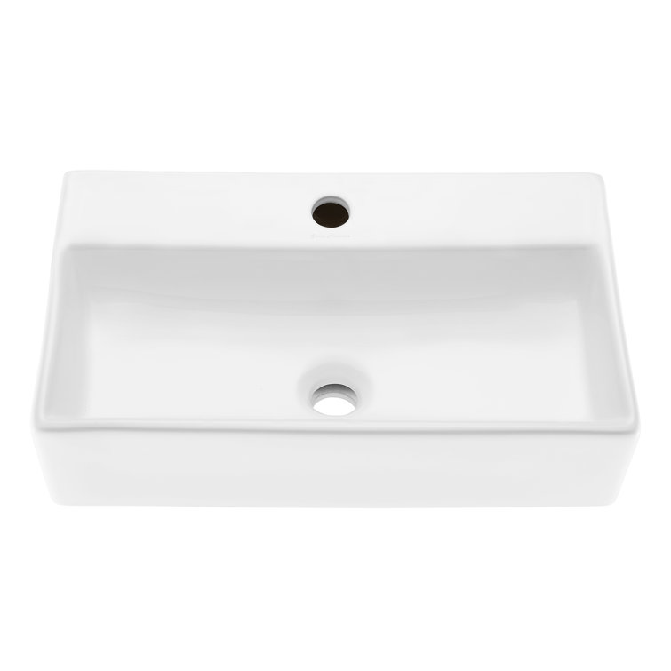 Claire 21" Glossy White Ceramic Vessel Sink