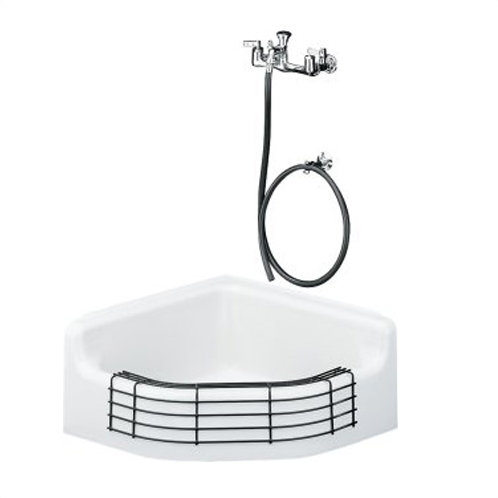 Black Coated Wire Sink Rim Guard for Commercial Bathrooms