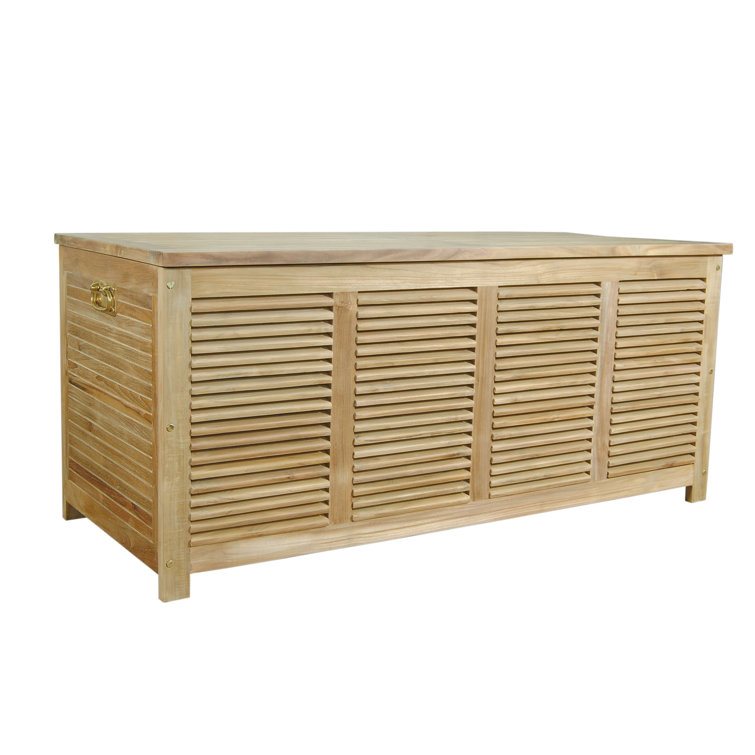 Amberly Teak Wood Outdoor Storage Deck Box