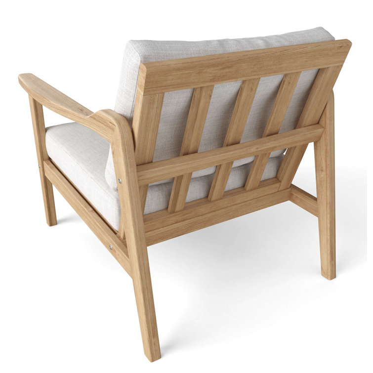 Amalfi 36" Teak Outdoor Lounge Chair with Cushions