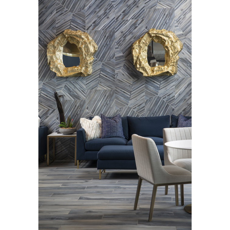 Rock Pond 42" Gold Leaf Transitional Accent Mirror