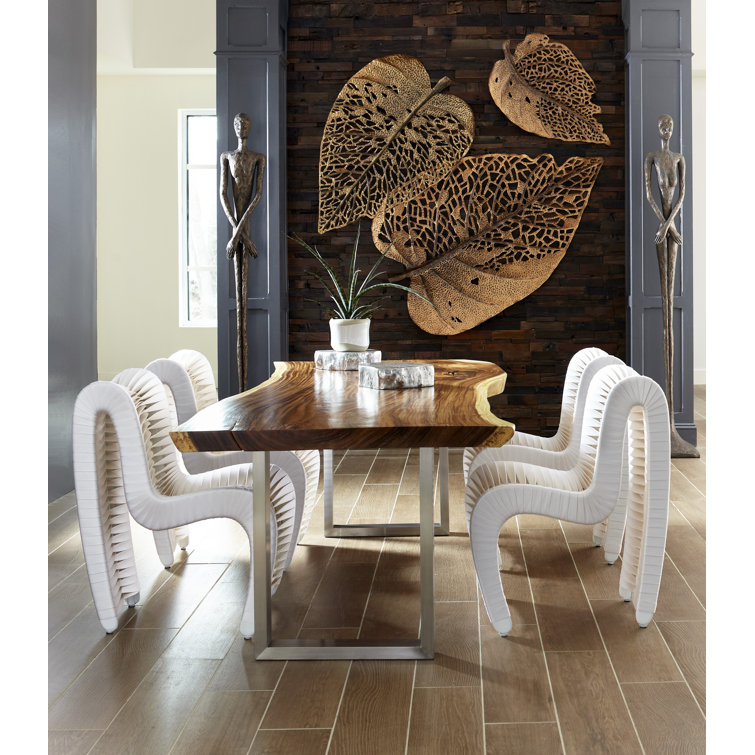 Copper Patina Hand-Cut Metal Birch Leaf Wall Sculpture