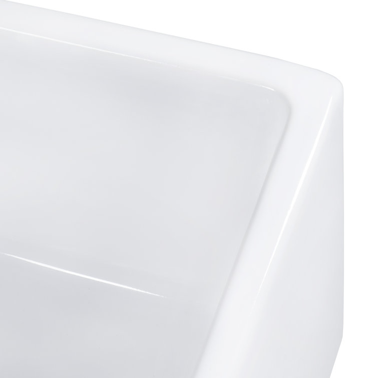 Ruvati 30-Inch White Fireclay Farmhouse Kitchen Sink