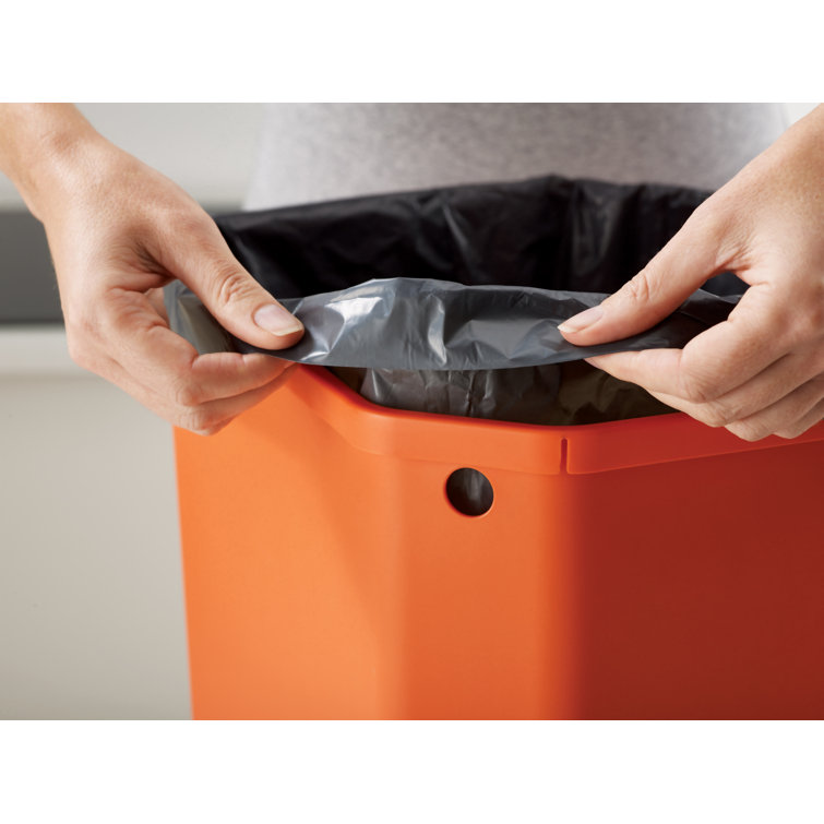 Graphite Dual Compartment Kitchen Trash and Recycling Bin