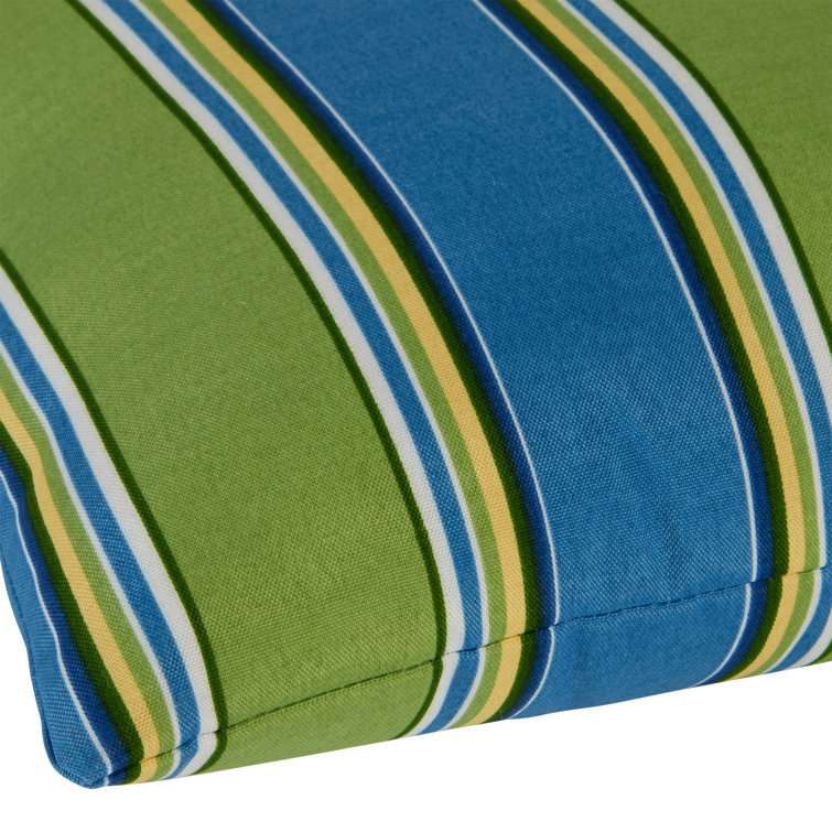 Cayman Stripe Transitional 17" Square Outdoor Throw Pillow Set