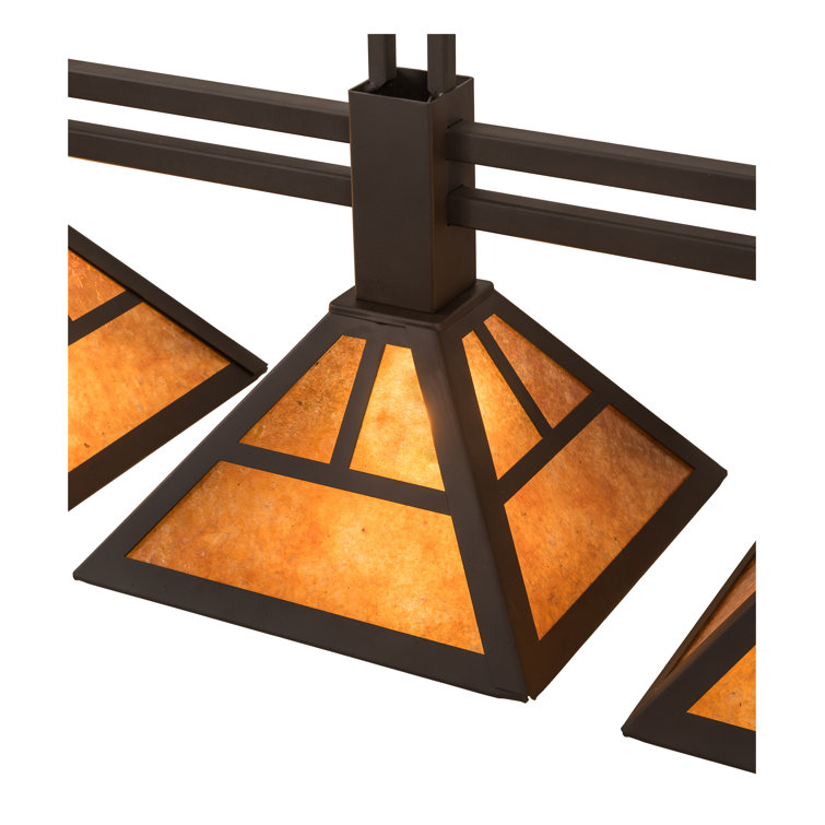 Amber Mica 3-Light Island Pendant in Oil Rubbed Bronze