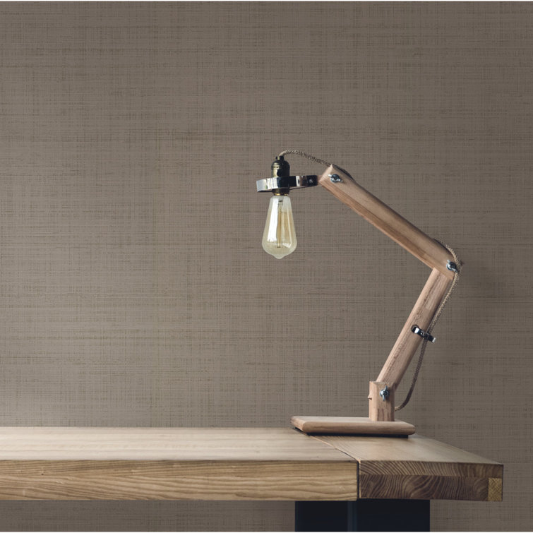 Dark Gray Spun Silk Removable Washable Wallpaper