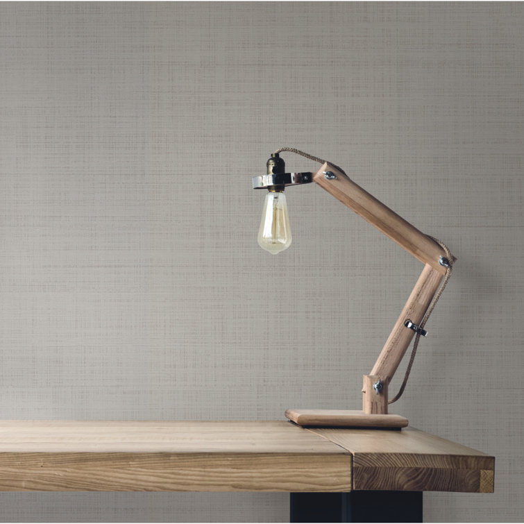 Gray Spun Silk Non-Woven Vinyl Wallpaper Roll