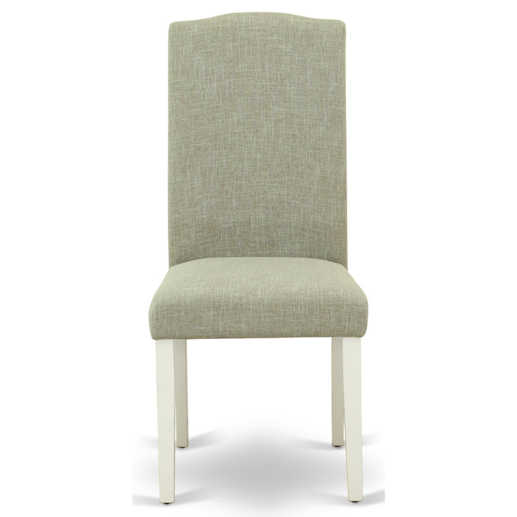 Linen White Extendable Dining Set with Dark Shitake Chairs