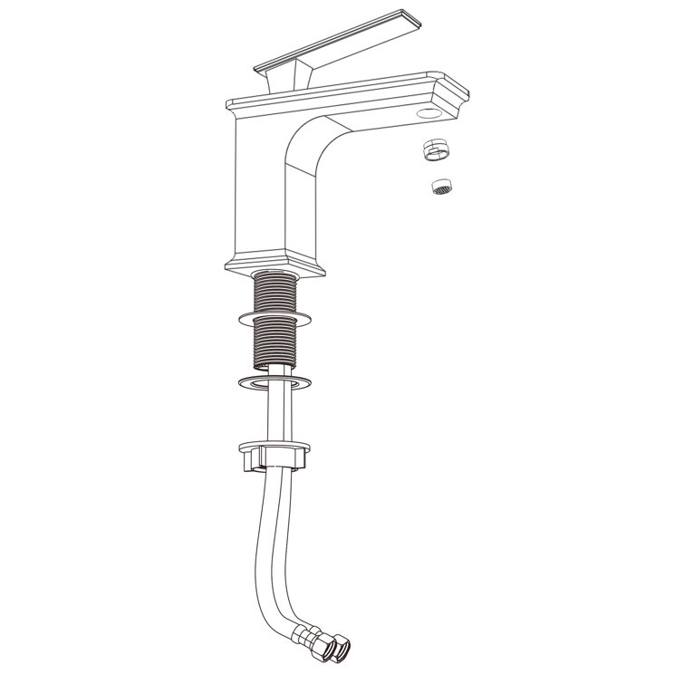 Oil Rubbed Bronze Single-Handle Bathroom Faucet with Brass Body