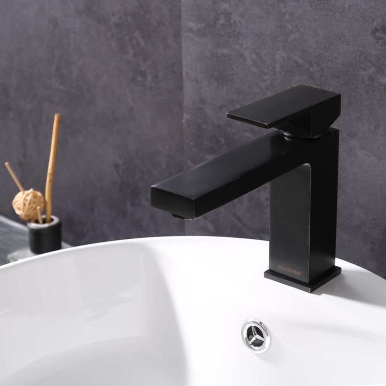 Oil Rubbed Bronze Single Handle Bathroom Faucet with Square Nut