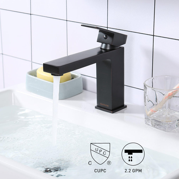 Oil Rubbed Bronze Single Handle Bathroom Faucet with Square Nut