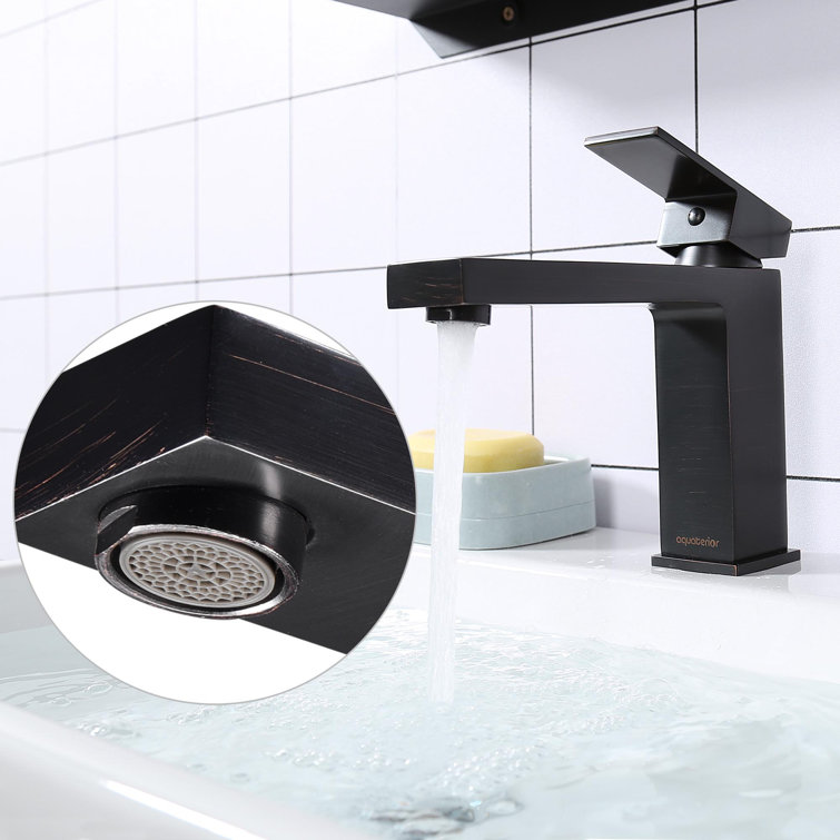 Oil Rubbed Bronze Single Handle Bathroom Faucet with Square Nut