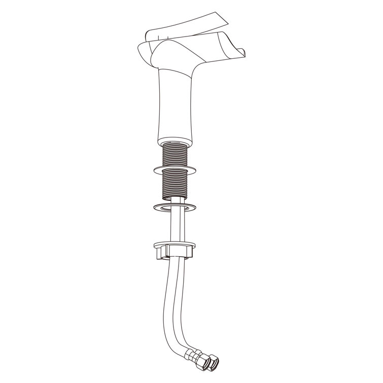 Oil Rubbed Bronze Waterfall Bathroom Faucet with Single Handle