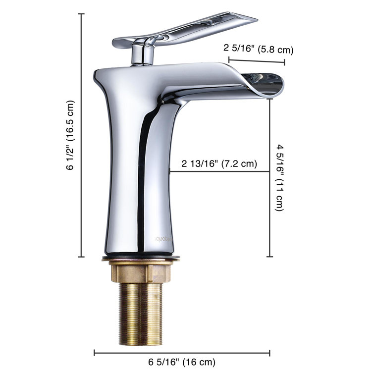 Chrome Waterfall Single-Handle Bathroom Faucet