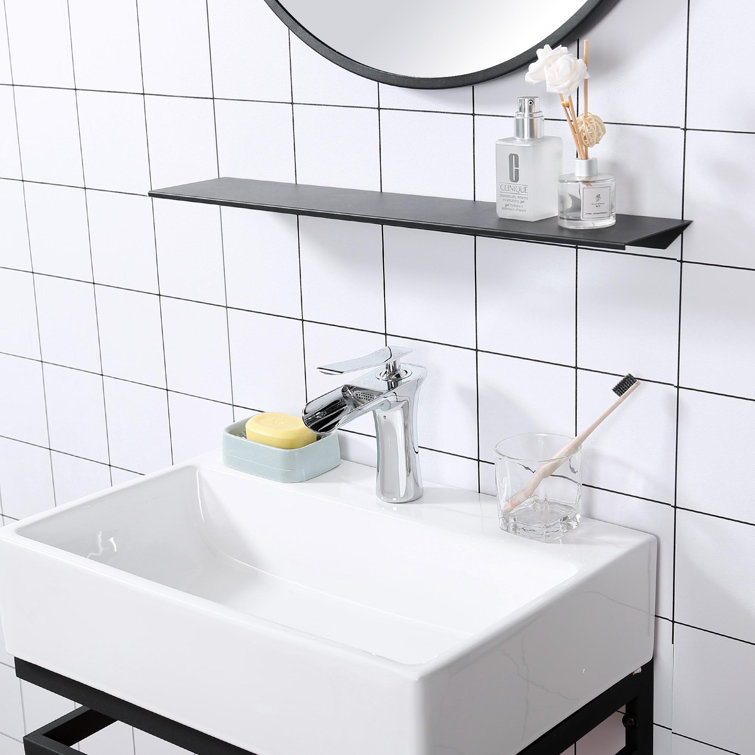 Chrome Waterfall Single-Handle Bathroom Faucet