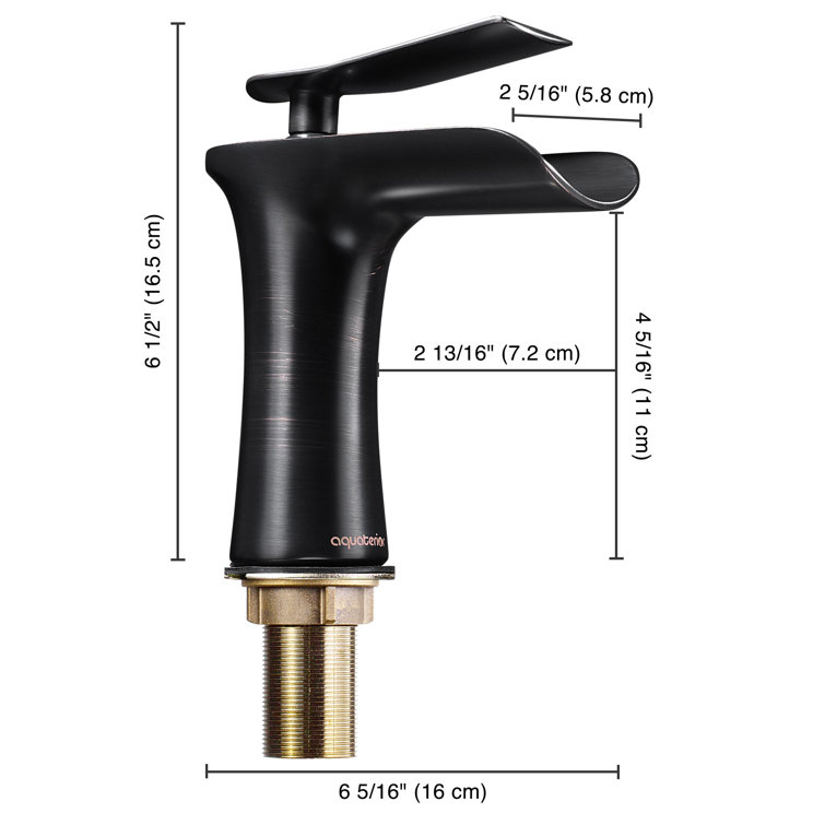 Oil Rubbed Bronze Waterfall Bathroom Faucet with Single Handle