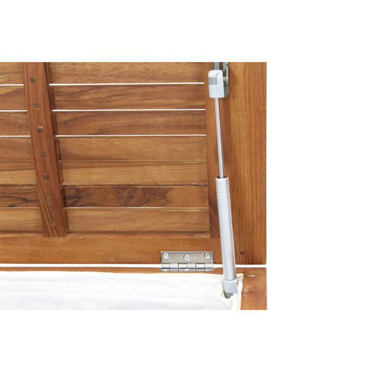 Teak Wood Large Rectangular Storage Hamper with Lid