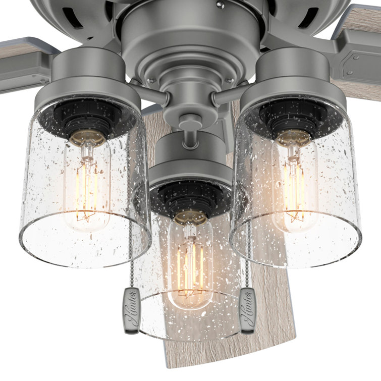 Matte Silver 52" Hartland Low Profile Ceiling Fan with LED Light