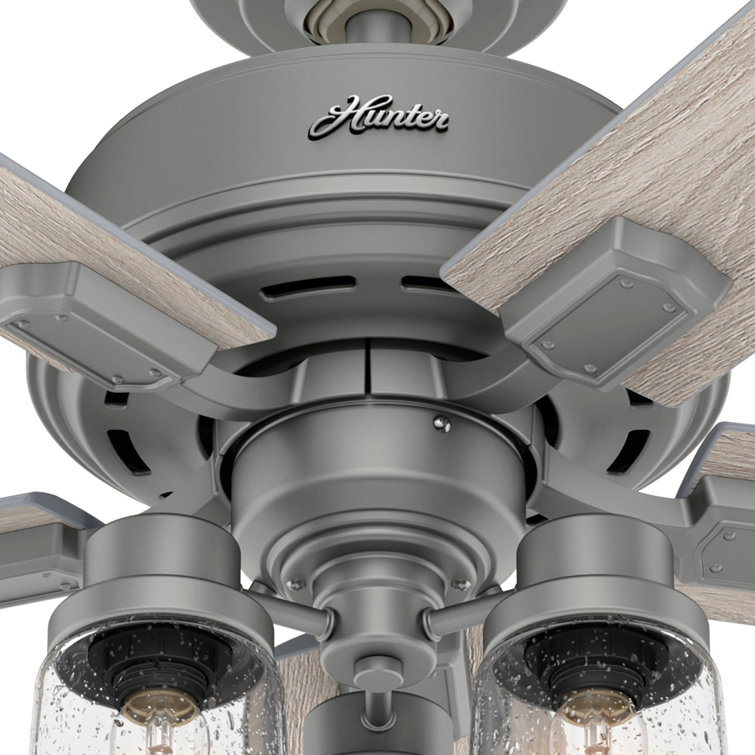 Matte Silver 52" Hartland Low Profile Ceiling Fan with LED Light