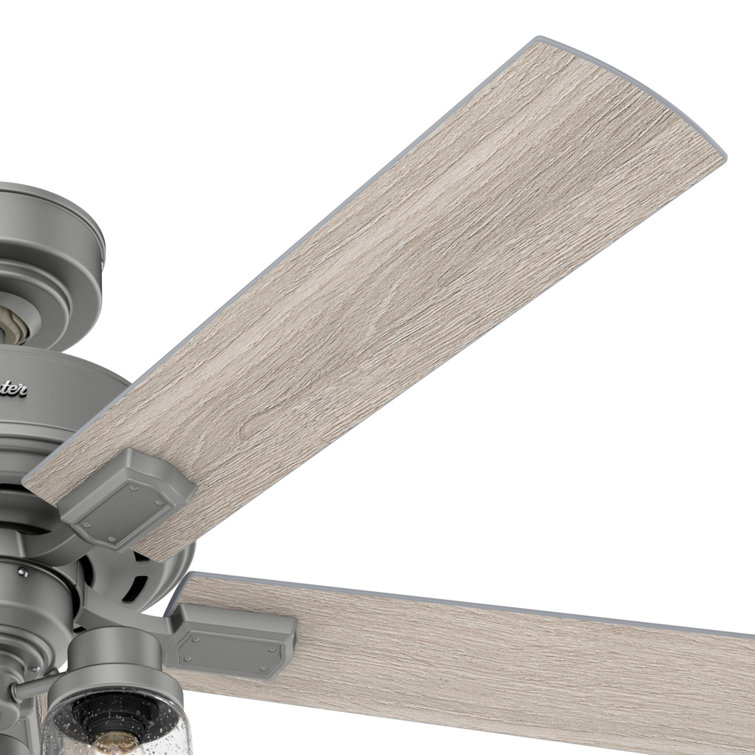 Matte Silver 52" Hartland Low Profile Ceiling Fan with LED Light