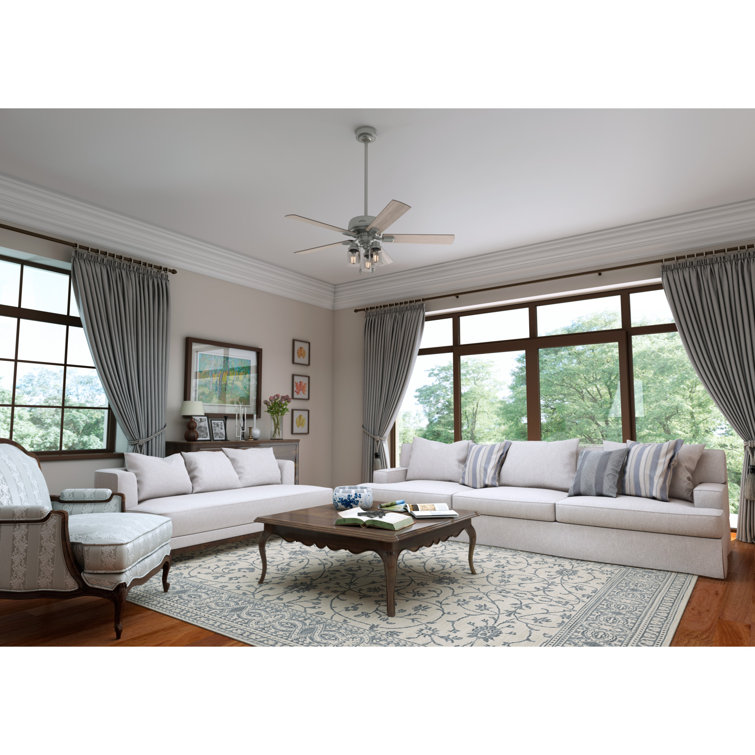 Matte Silver 52" Hartland Low Profile Ceiling Fan with LED Light