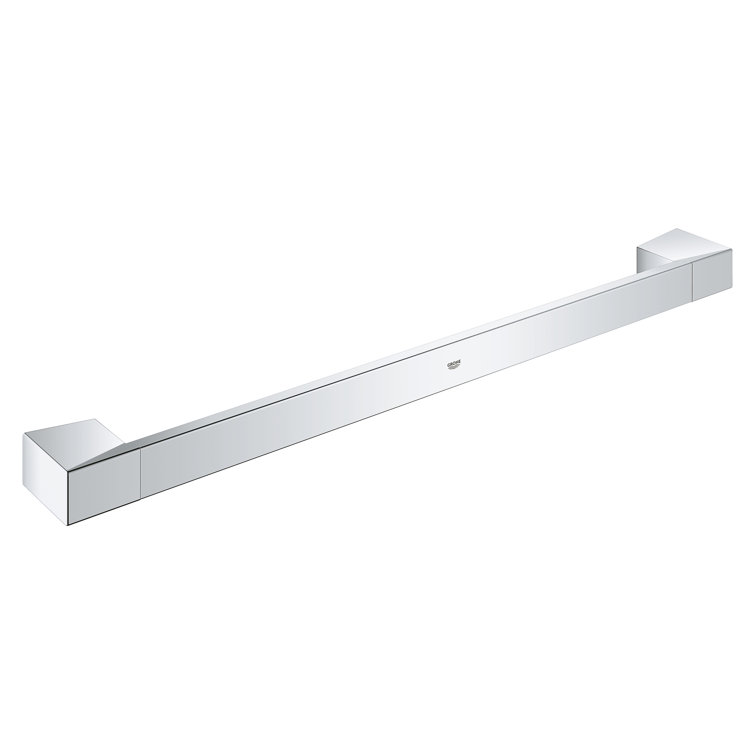 Polished Chrome 24" Wall Mounted Metal Towel Bar